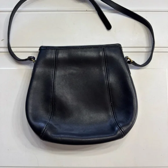 Coach Vintage Small Crossbody Pouch Framed Black Leather Purse Bag 9990 USA - Picture 3 of 7